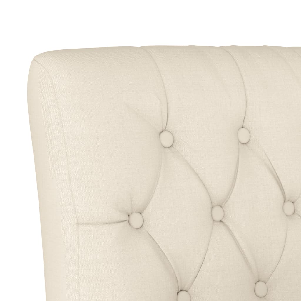 Lenestol uten armlener lin knappdesign