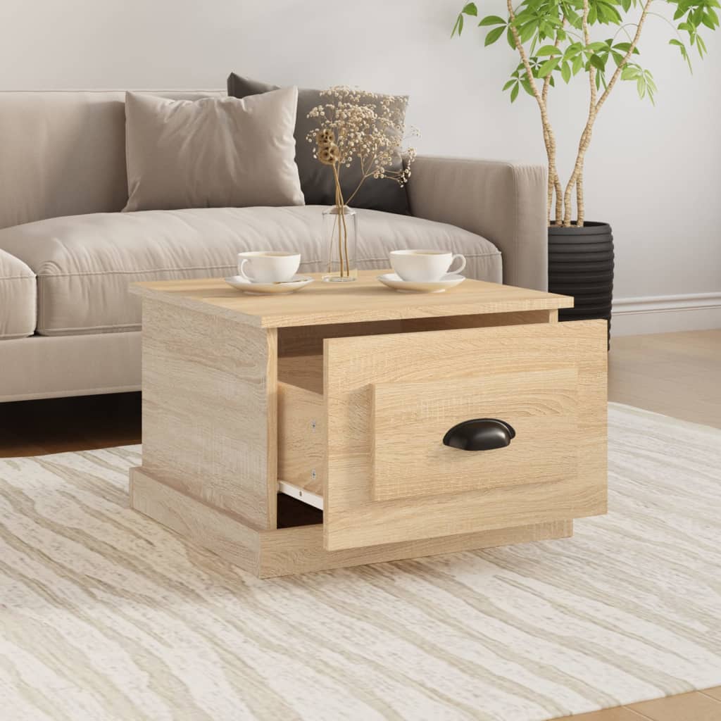 Salongbord sonoma eik 50x50x35 cm konstruert tre