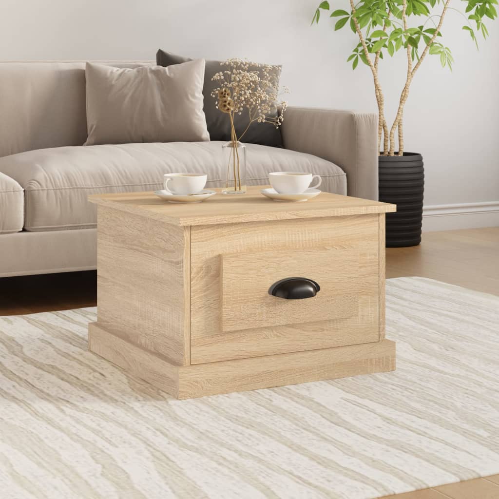 Salongbord sonoma eik 50x50x35 cm konstruert tre