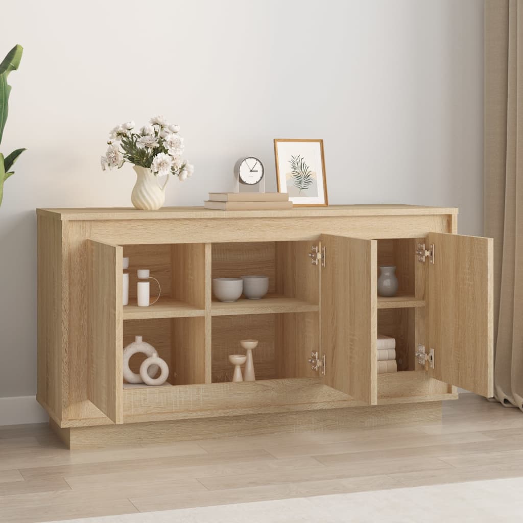 Skjenk sonoma eik 102x35x55 cm konstruert tre