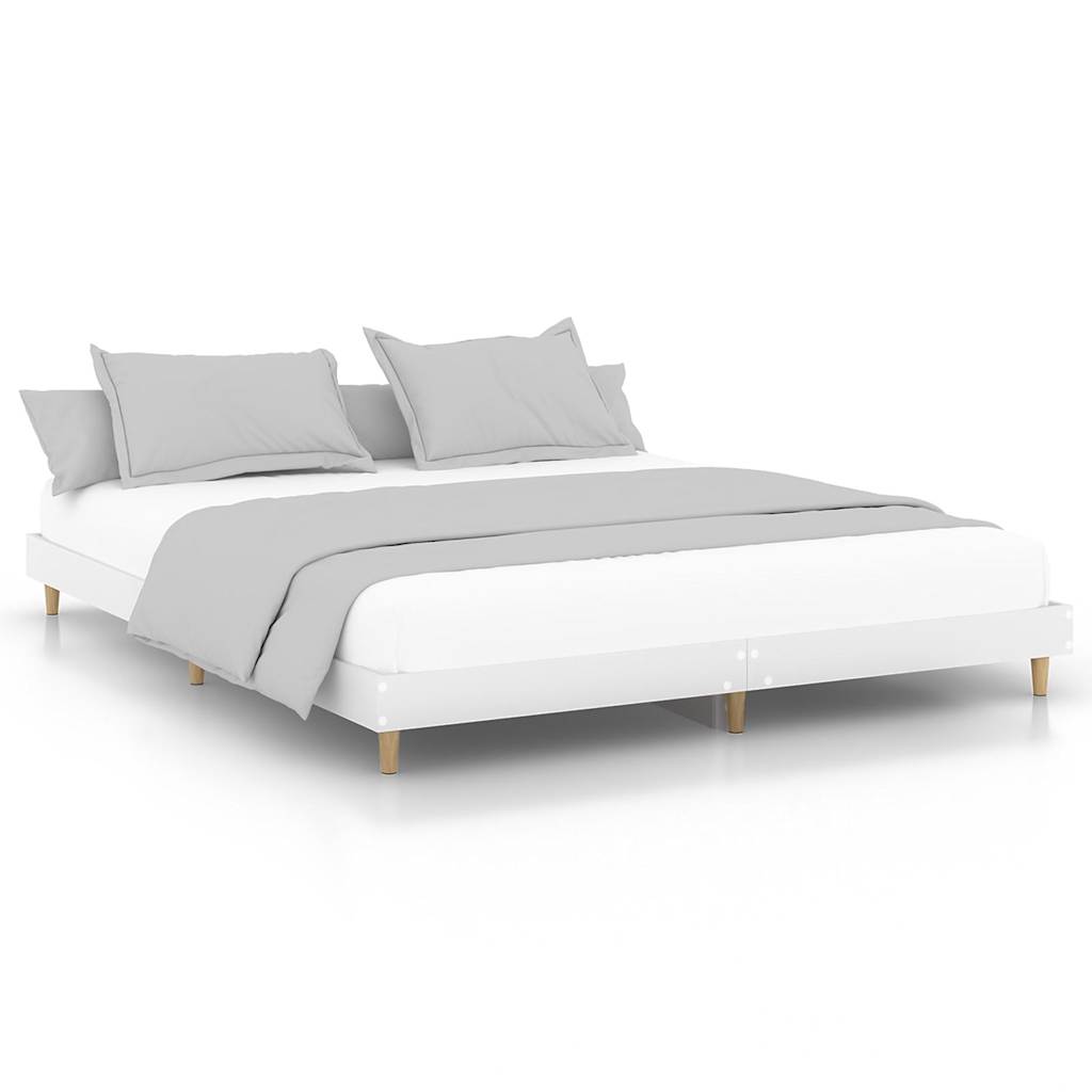 Sengeramme hvit 120x200 cm konstruert tre