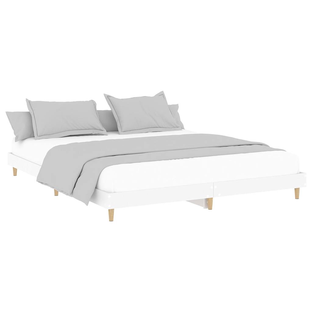 Sengeramme hvit 120x200 cm konstruert tre