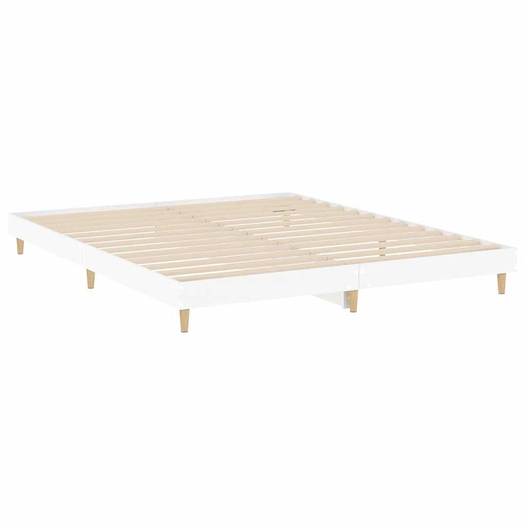 Sengeramme hvit 120x200 cm konstruert tre