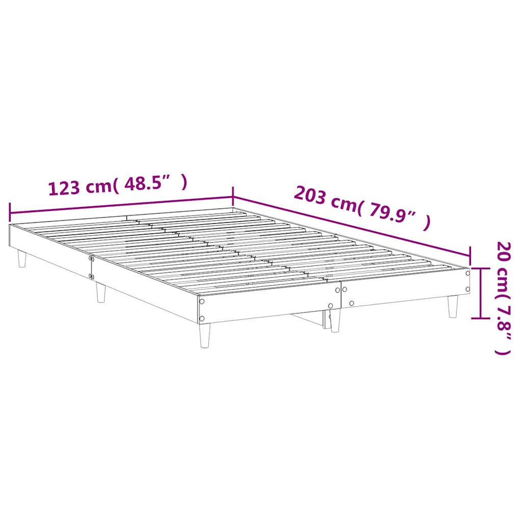 Sengeramme hvit 120x200 cm konstruert tre