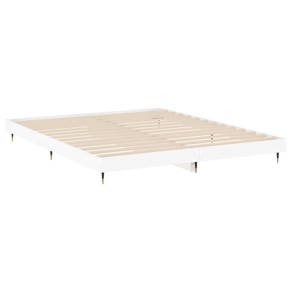 Sengeramme hvit 120x200 cm konstruert tre