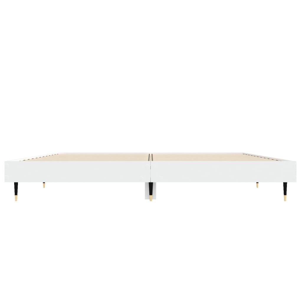 Sengeramme hvit 135x190 cm konstruert tre
