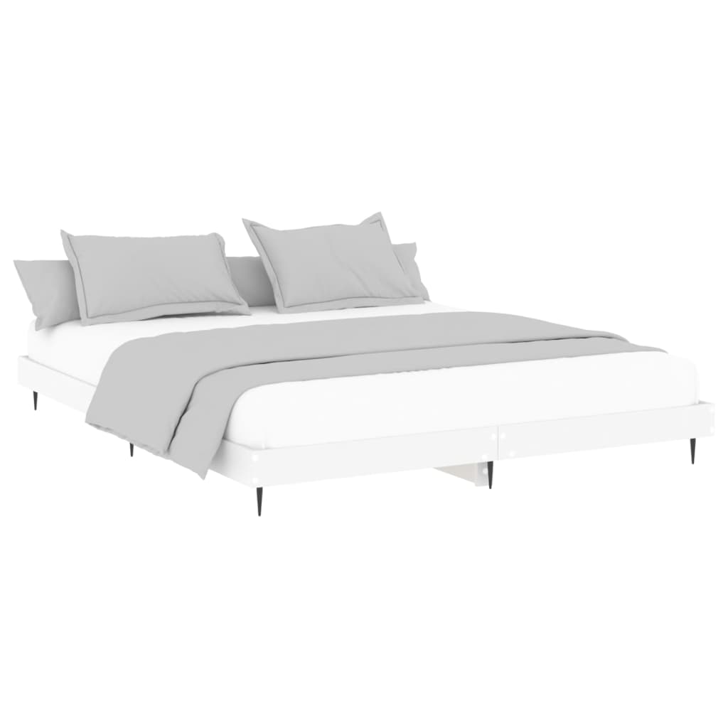 Sengeramme hvit 120x200 cm konstruert tre