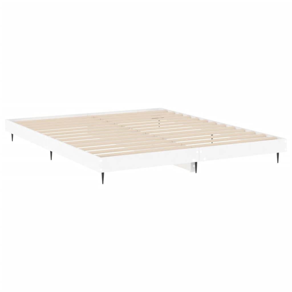 Sengeramme hvit 120x200 cm konstruert tre