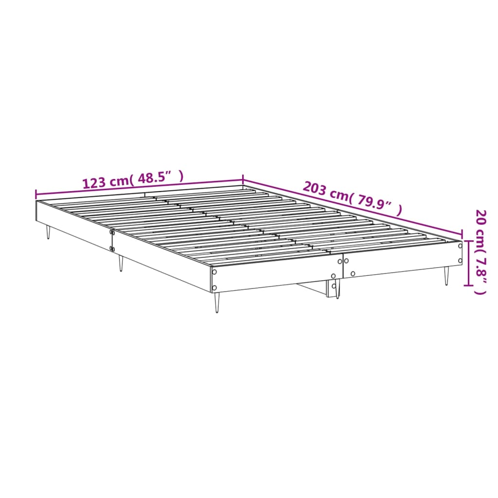 Sengeramme hvit 120x200 cm konstruert tre