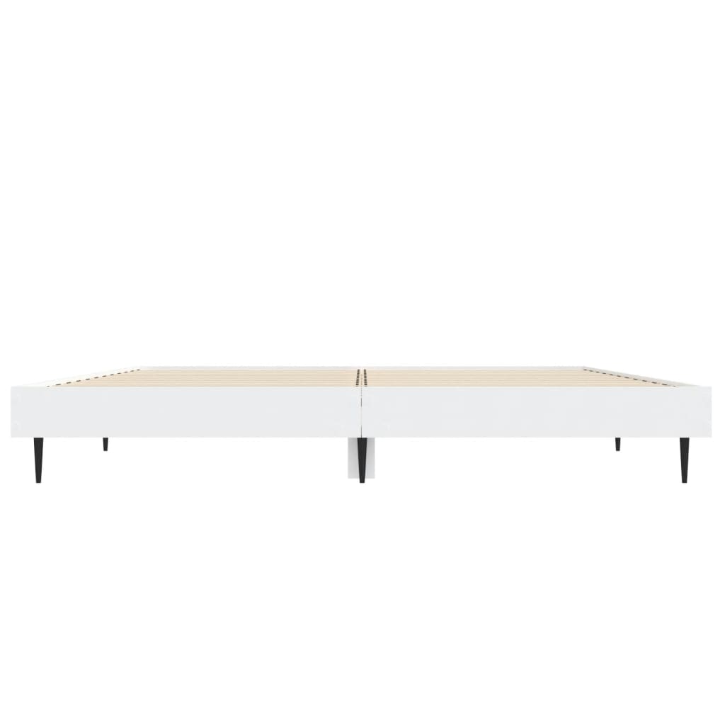 Sengeramme hvit 140x190 cm konstruert tre