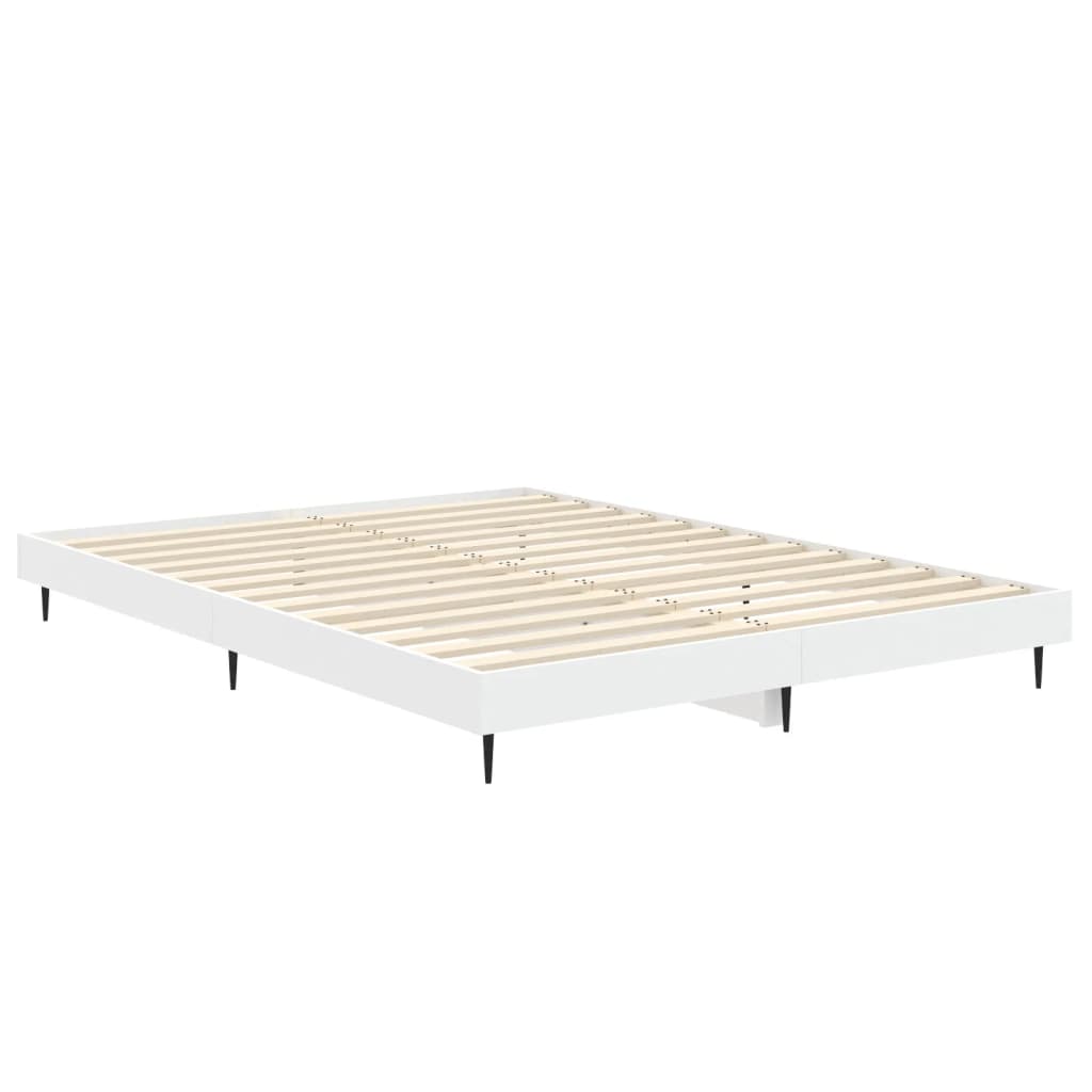 Sengeramme hvit 135x190 cm konstruert tre