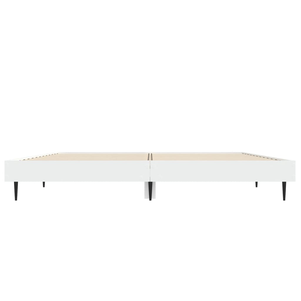 Sengeramme hvit 135x190 cm konstruert tre