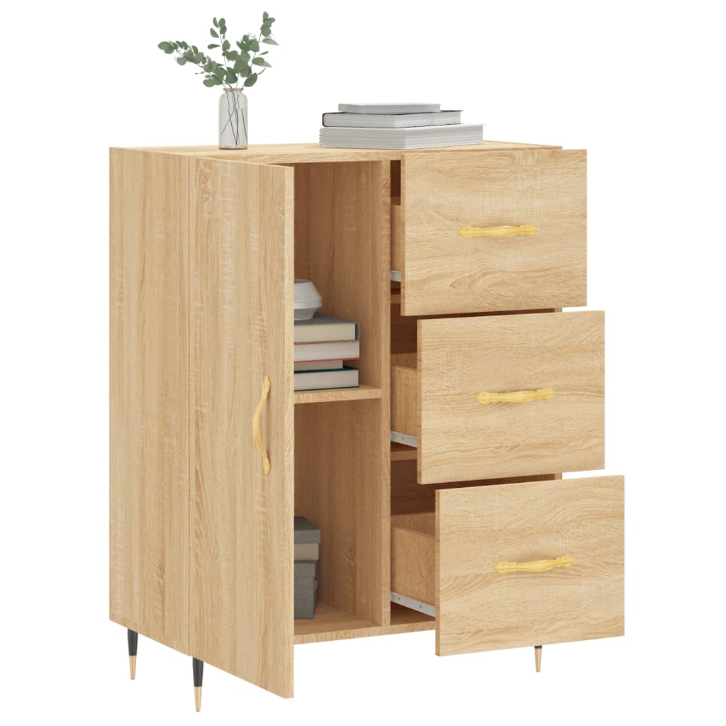 Skjenk sonoma eik 69,5x34x90 cm konstruert tre