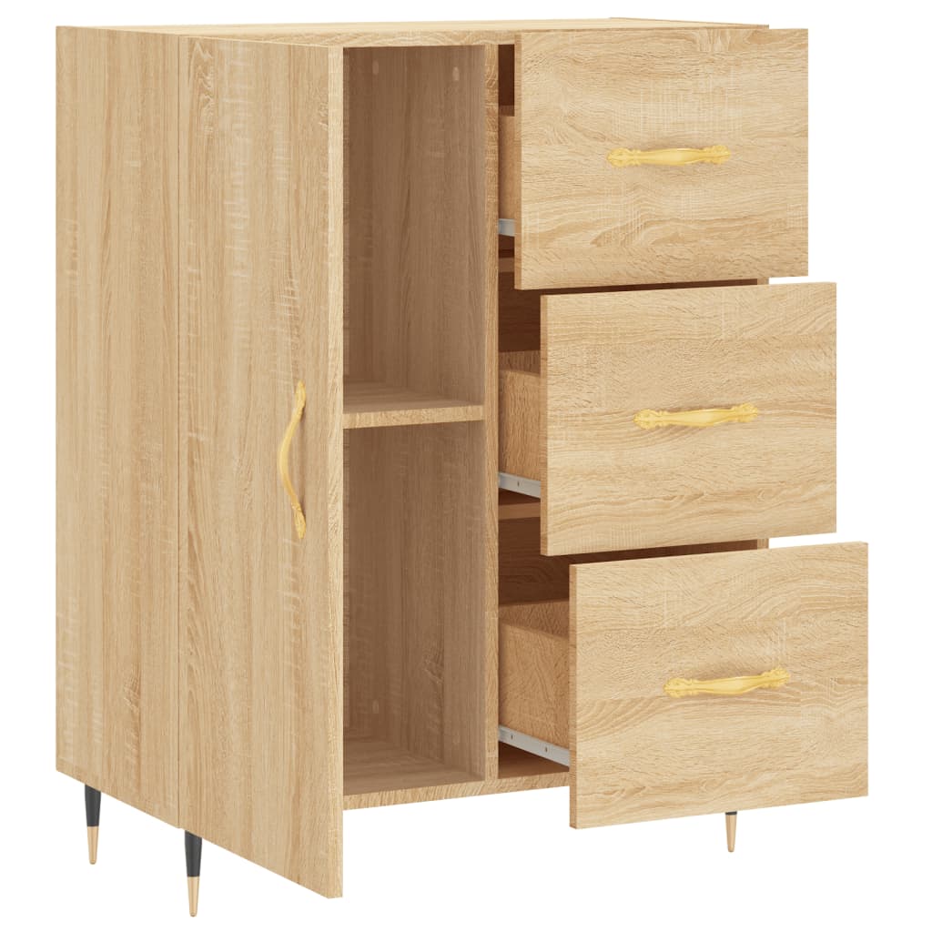 Skjenk sonoma eik 69,5x34x90 cm konstruert tre