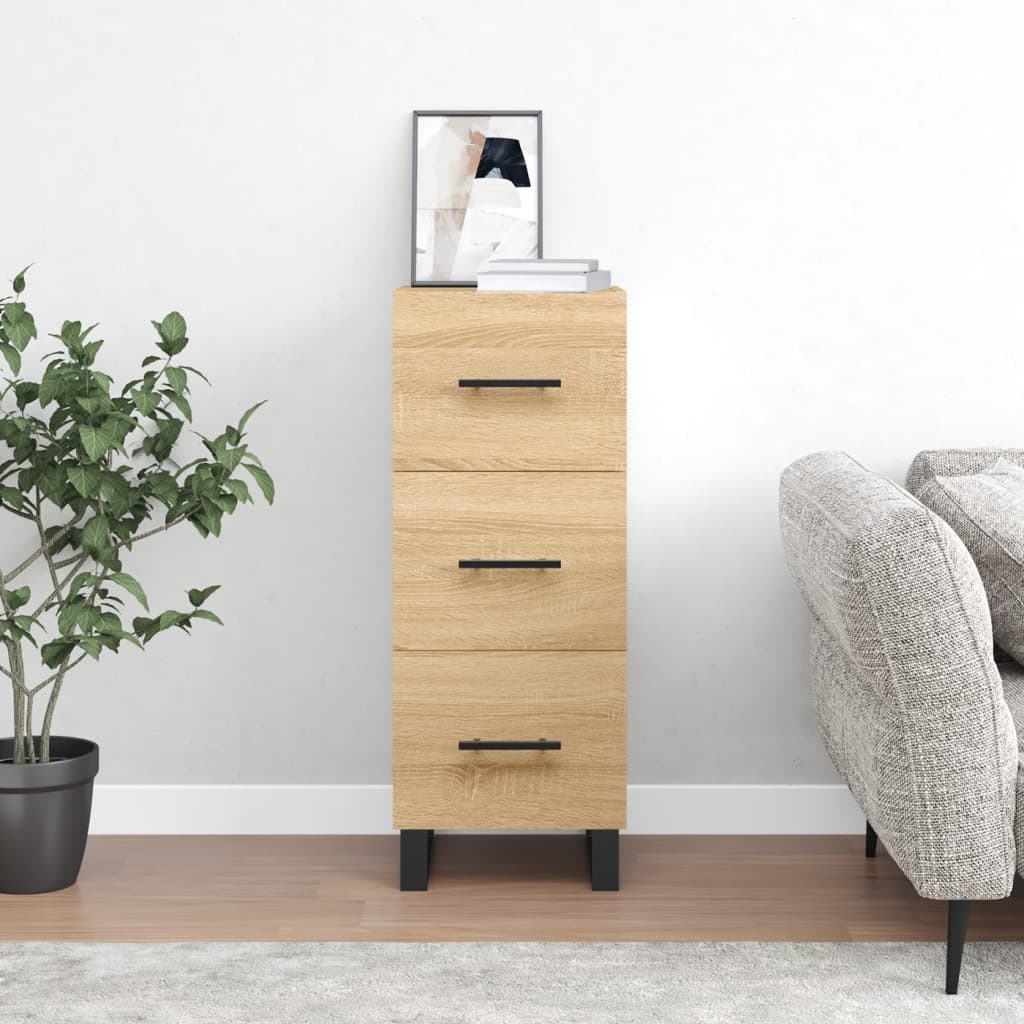Skjenk sonoma eik 34,5x34x90 cm konstruert tre