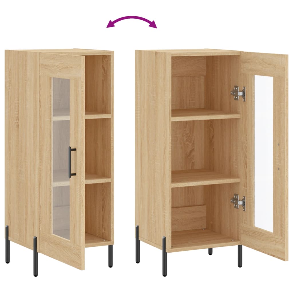 Skjenk sonoma eik 34,5x34x90 cm konstruert tre