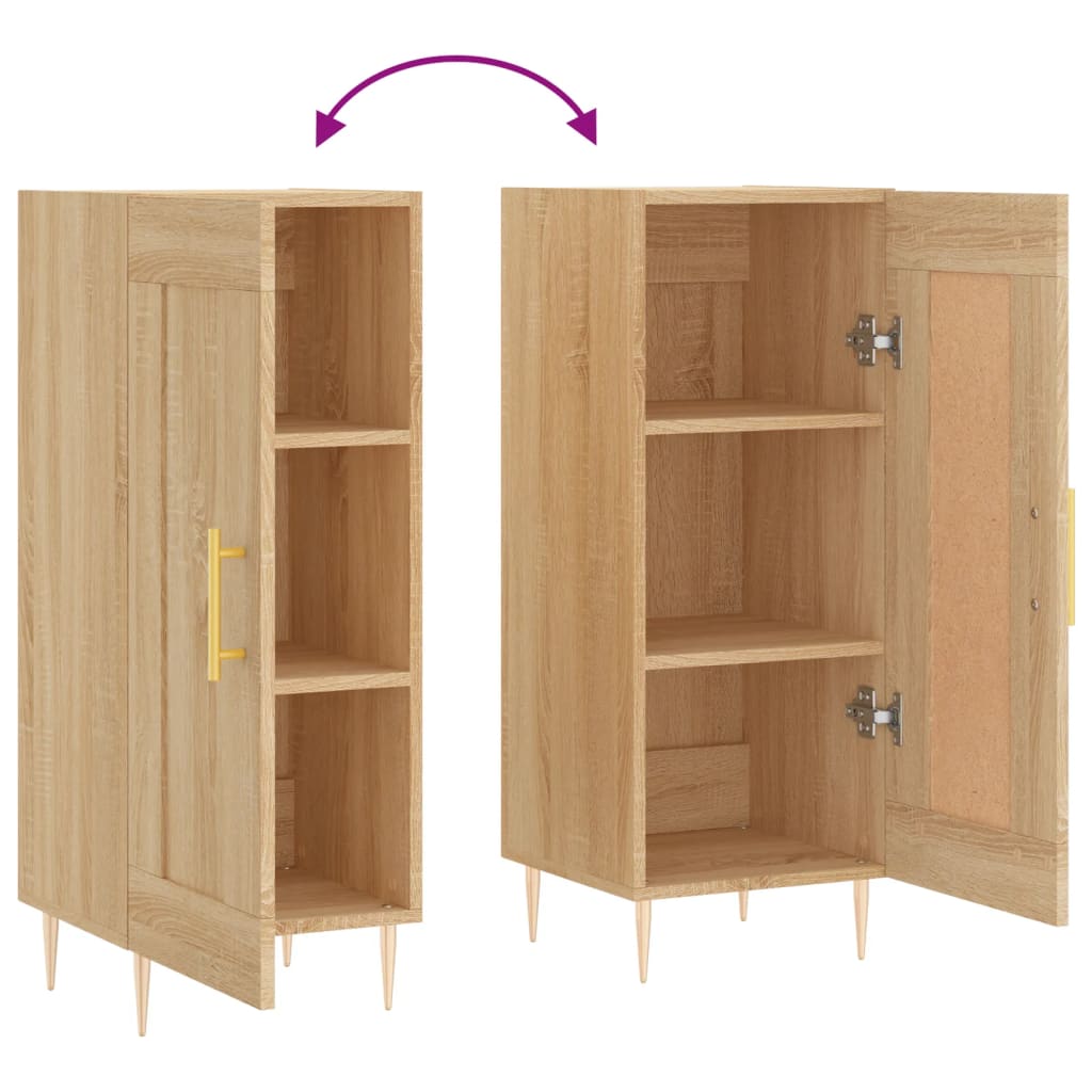 Skjenk sonoma eik 34,5x34x90 cm konstruert tre