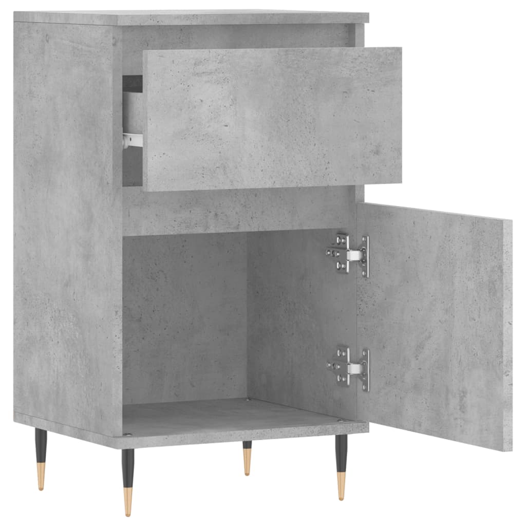 Skjenk betonggrå 40x35x70 cm konstruert tre