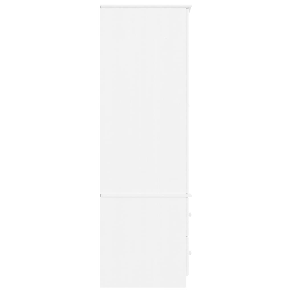 Garderobe ALTA hvit 90x55x170 cm heltre furu