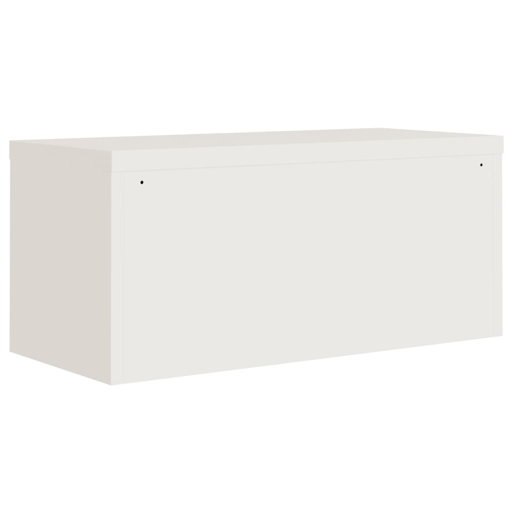 Arkivskap hvit 90x40x145 cm stål