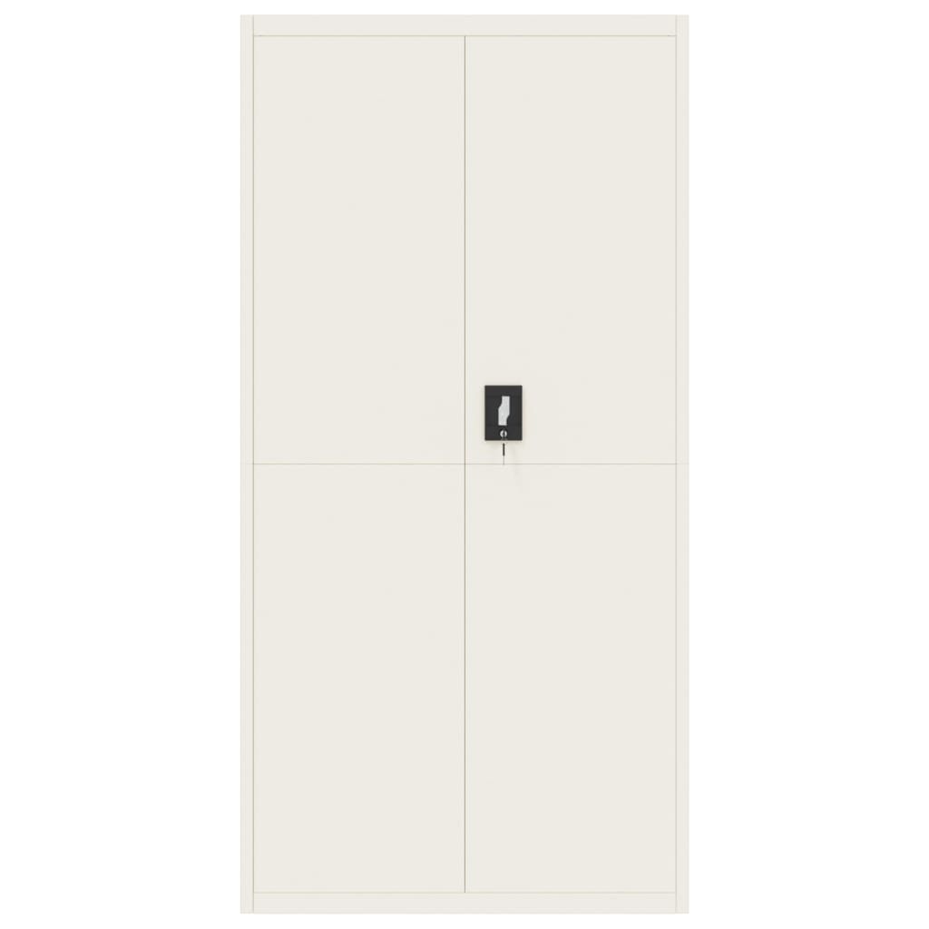 Arkivskap hvit 90x40x220 cm stål