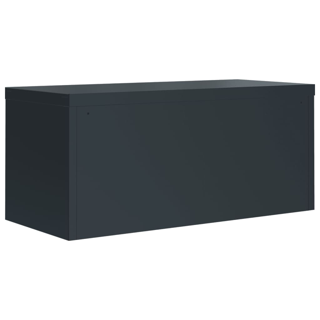 Arkivskap antrasitt 90x40x145 cm stål