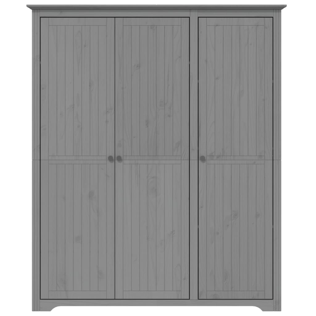 Garderobe BODO grå 146x53,5x173 cm heltre furu