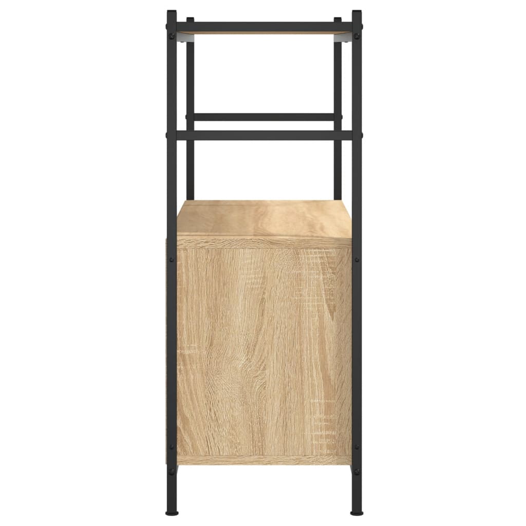 Bokhylle sonoma eik 80x30x78,5 cm konstruert tre og jern