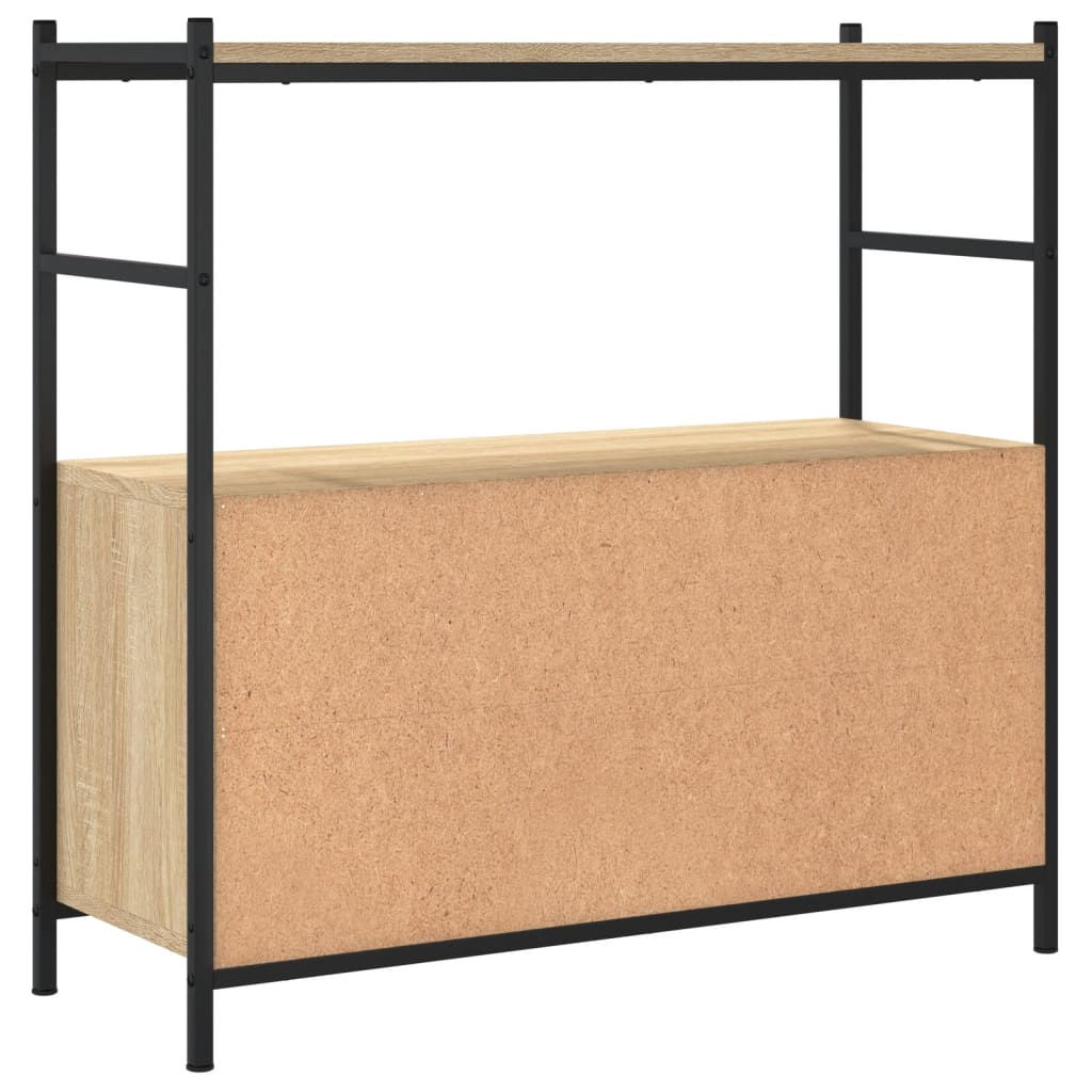 Bokhylle sonoma eik 80x30x78,5 cm konstruert tre og jern