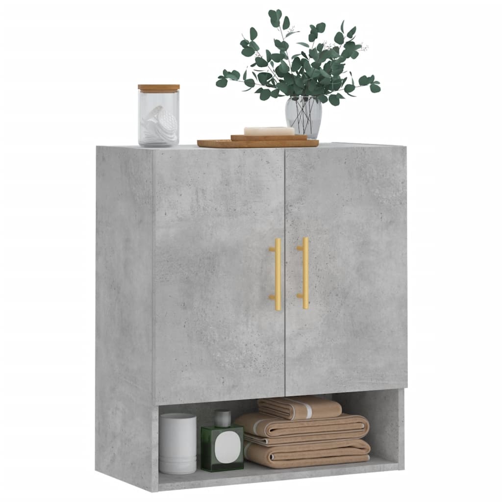 Veggskap betonggrå 60x31x70 cm konstruert tre