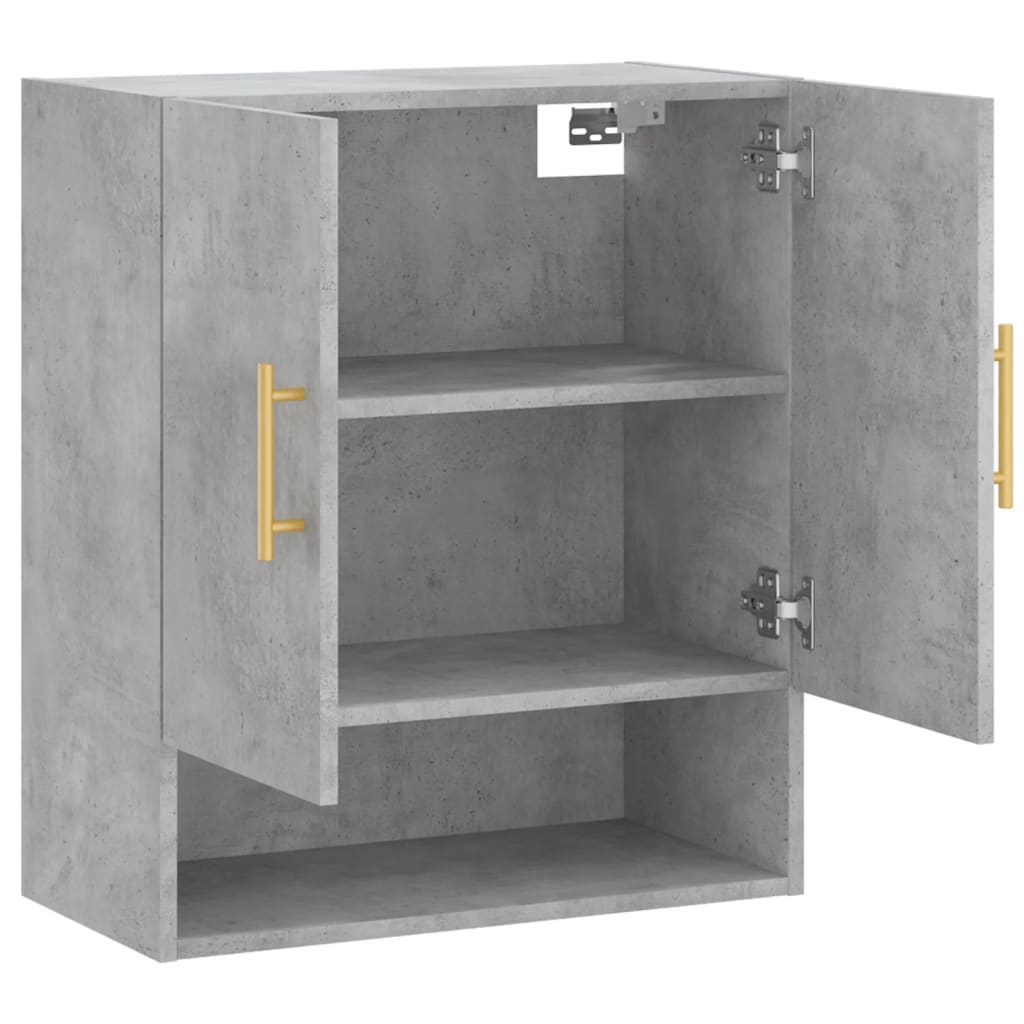 Veggskap betonggrå 60x31x70 cm konstruert tre