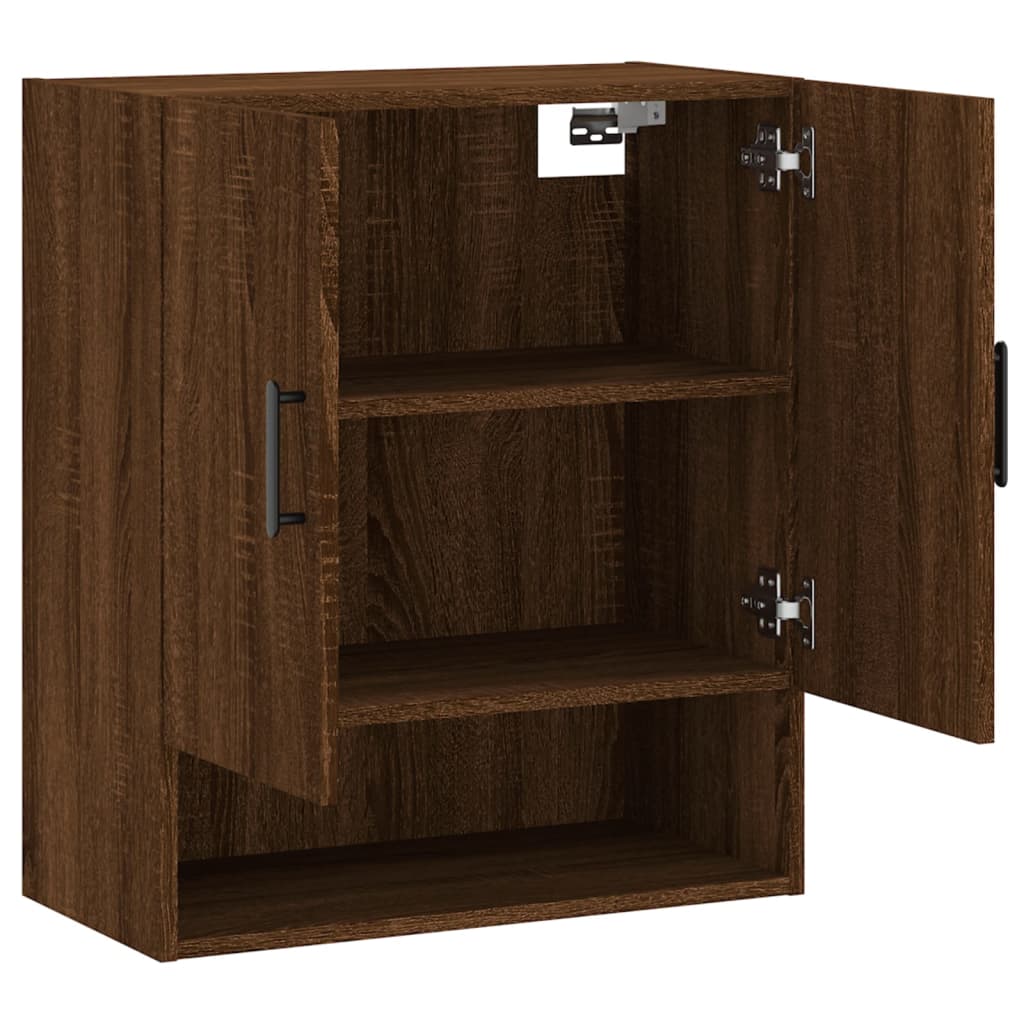 Veggskap brun eik 60x31x70 cm konstruert tre