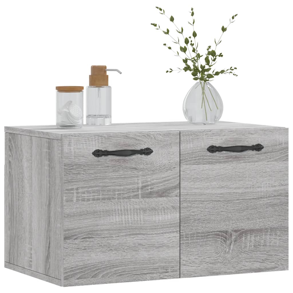 Veggskap grå sonoma 60x36,5x35 cm konstruert tre