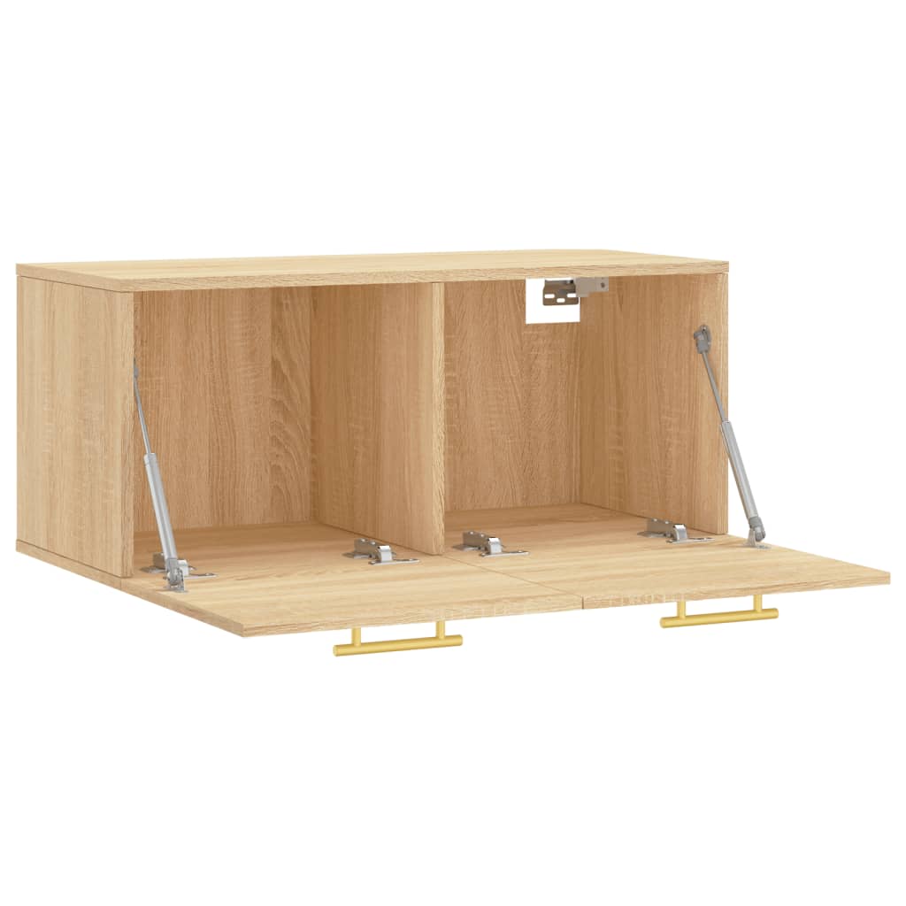 Veggskap sonoma eik 80x36,5x35 cm konstruert tre