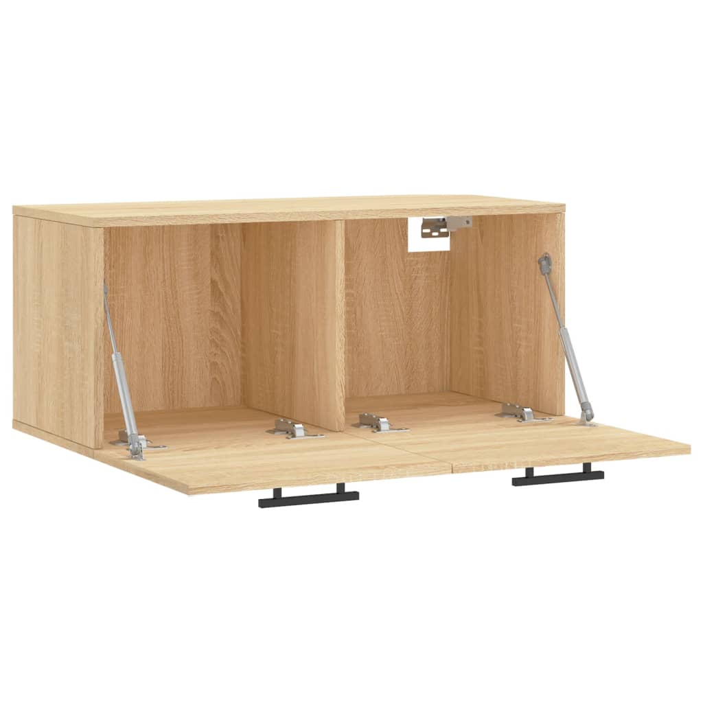 Veggskap sonoma eik 80x36,5x35 cm konstruert tre