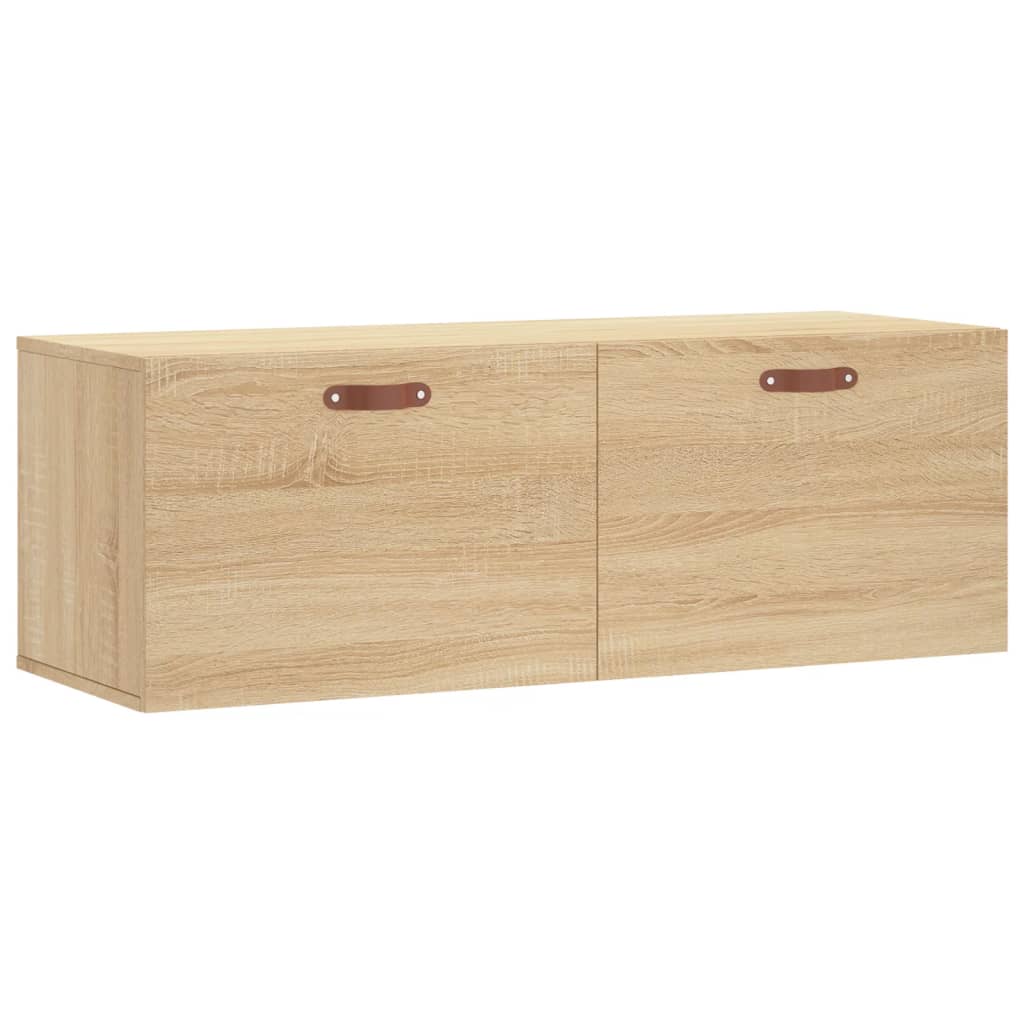 Veggskap 2 stk sonoma eik 100x36,5x35 cm konstruert tre