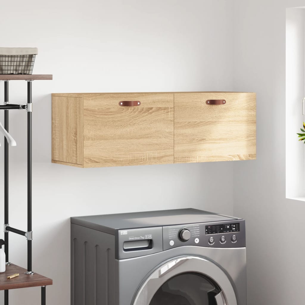 Veggskap 2 stk sonoma eik 100x36,5x35 cm konstruert tre
