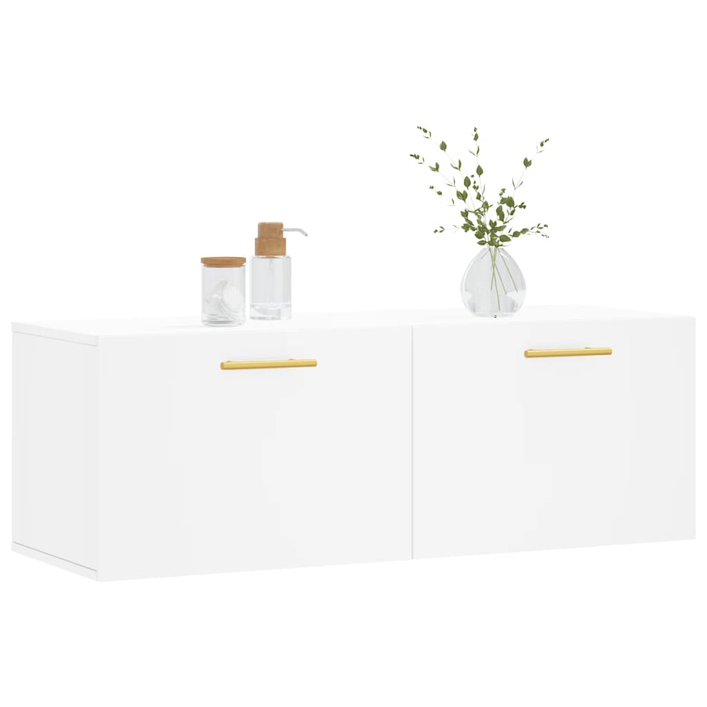 Veggskap hvit 100x36,5x35 cm konstruert tre