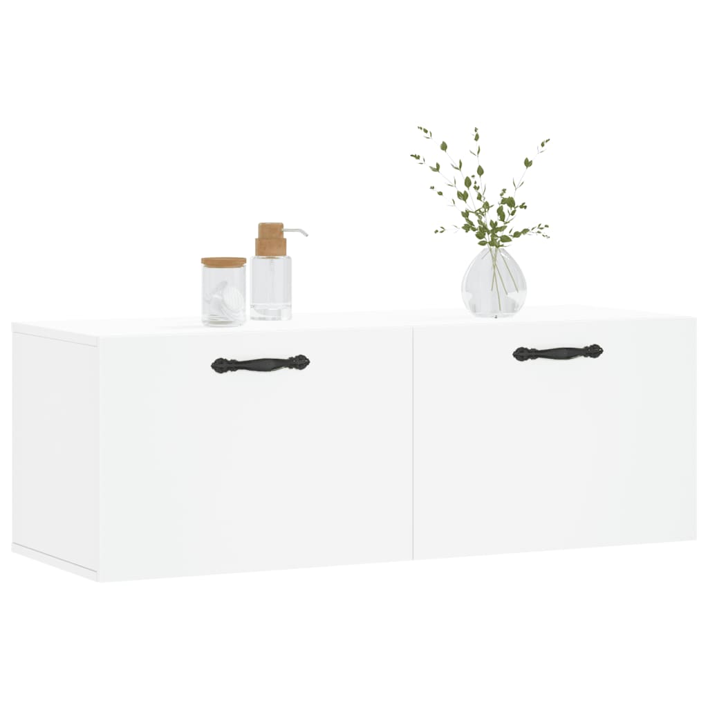 Veggskap hvit 100x36,5x35 cm konstruert tre