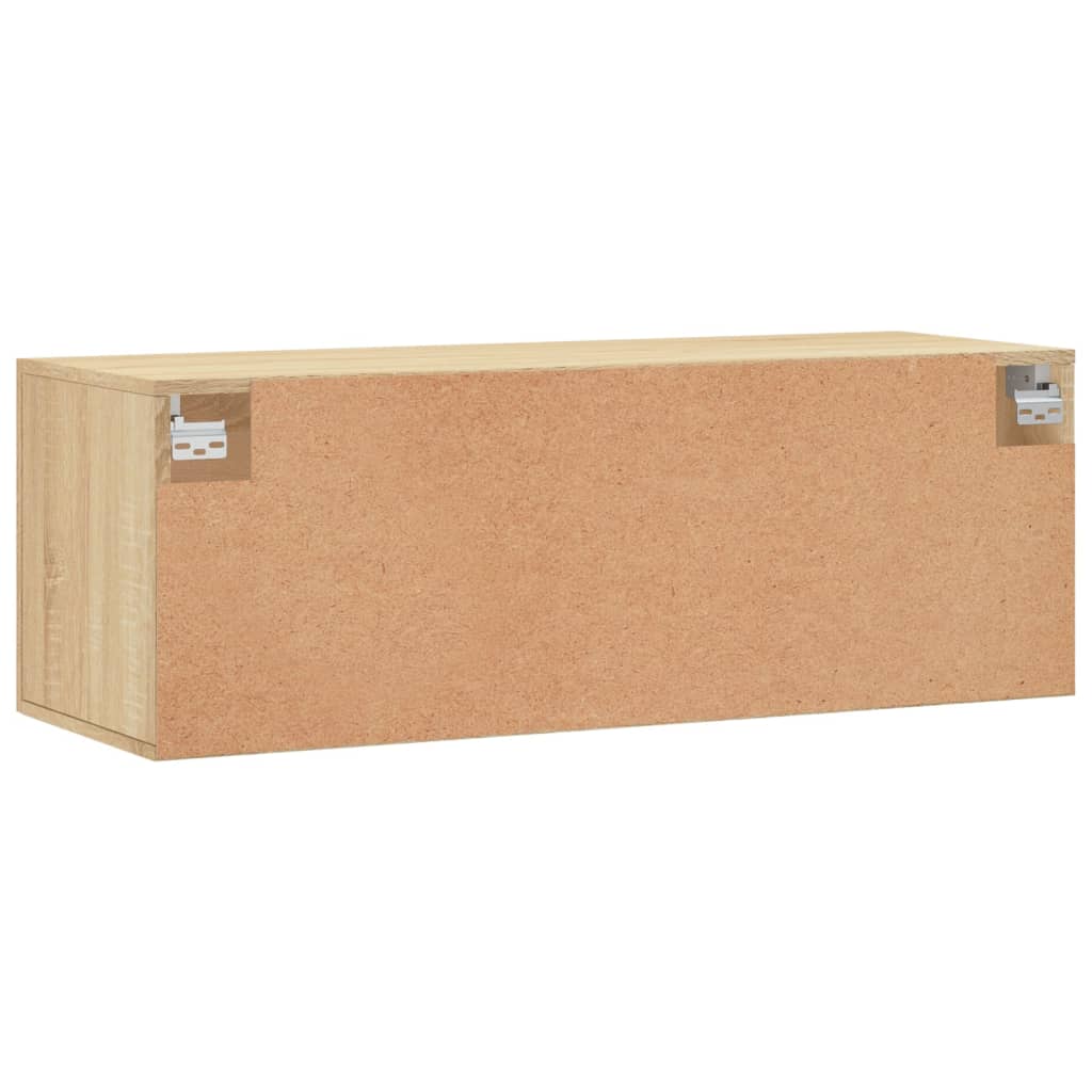 Veggskap 2 stk sonoma eik 100x36,5x35 cm konstruert tre