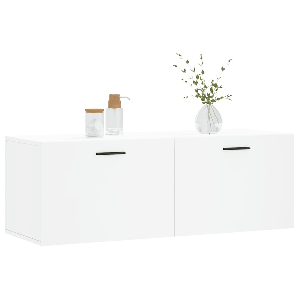 Veggskap hvit 100x36,5x35 cm konstruert tre