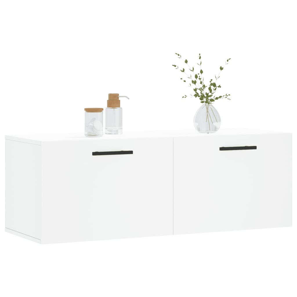 Veggskap hvit 100x36,5x35 cm konstruert tre