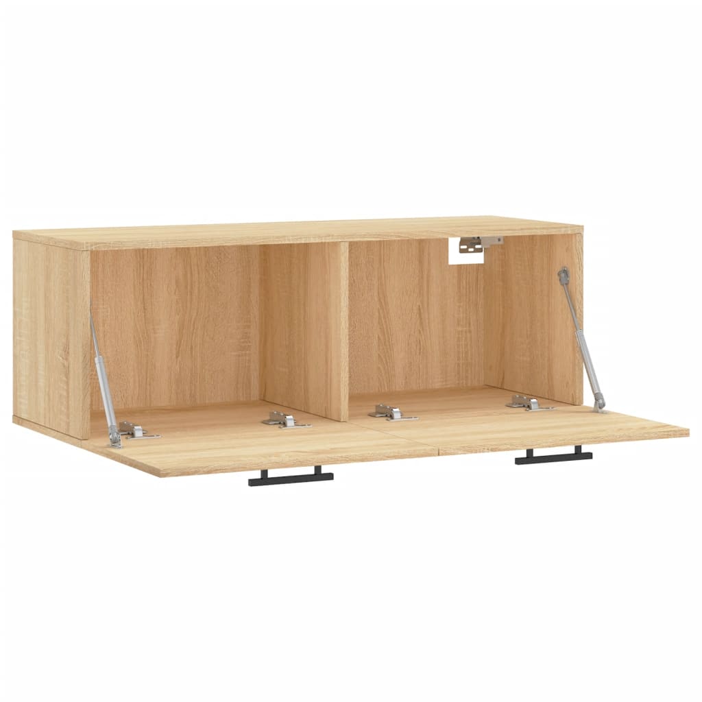 Veggskap 2 stk sonoma eik 100x36,5x35 cm konstruert tre