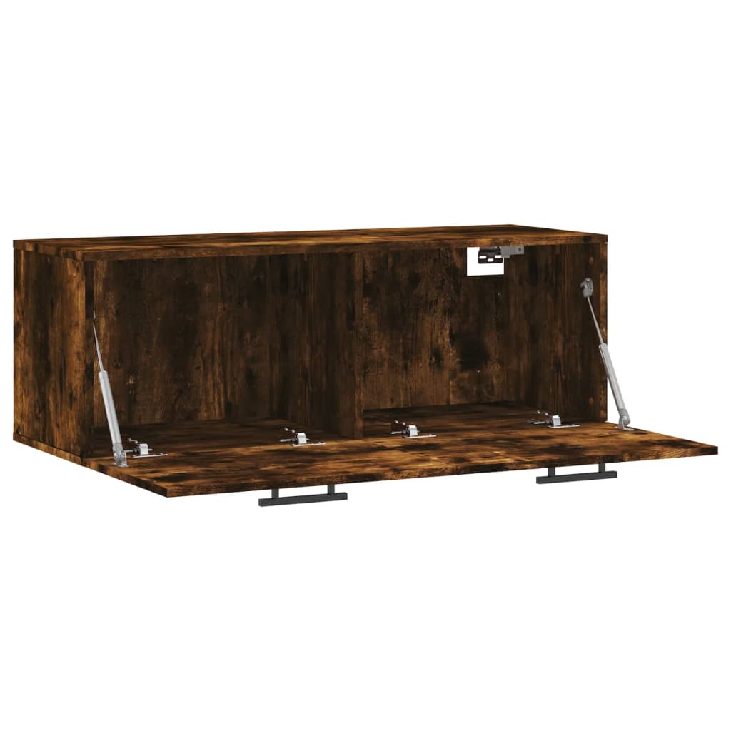 Veggskap 2 stk røkt eik 100x36,5x35 cm konstruert tre