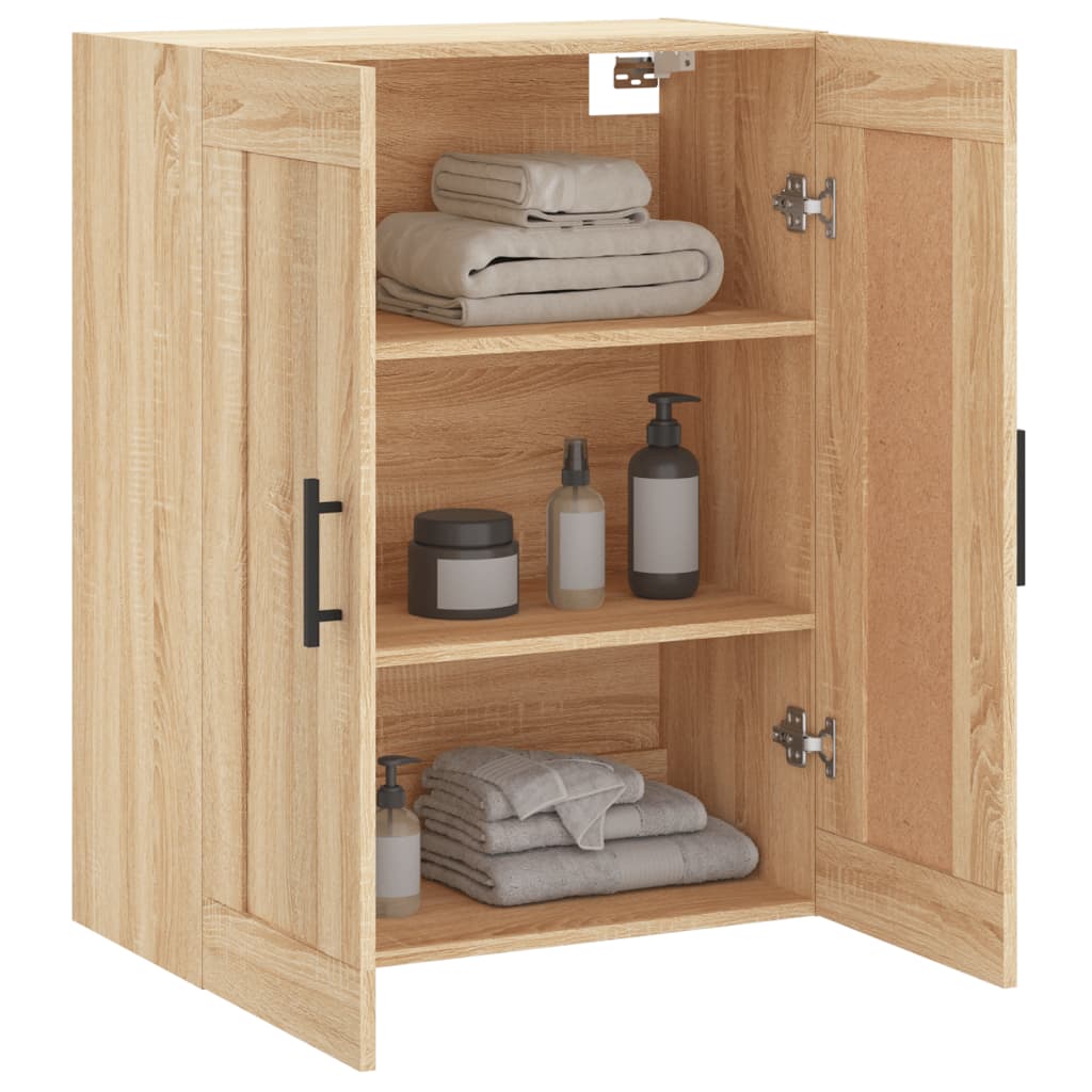 Veggskap sonoma eik 69,5x34x90 cm konstruert tre
