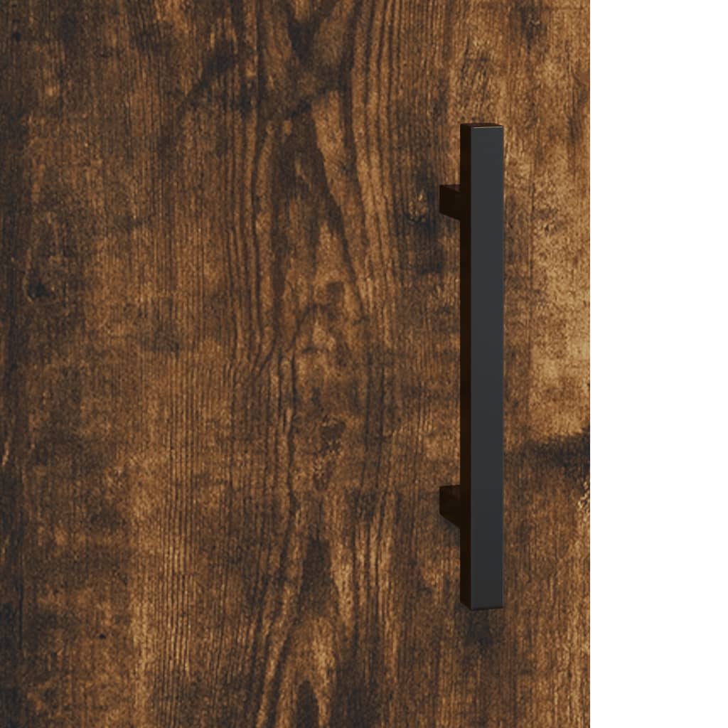 Veggskap røkt eik 69,5x34x90 cm konstruert tre