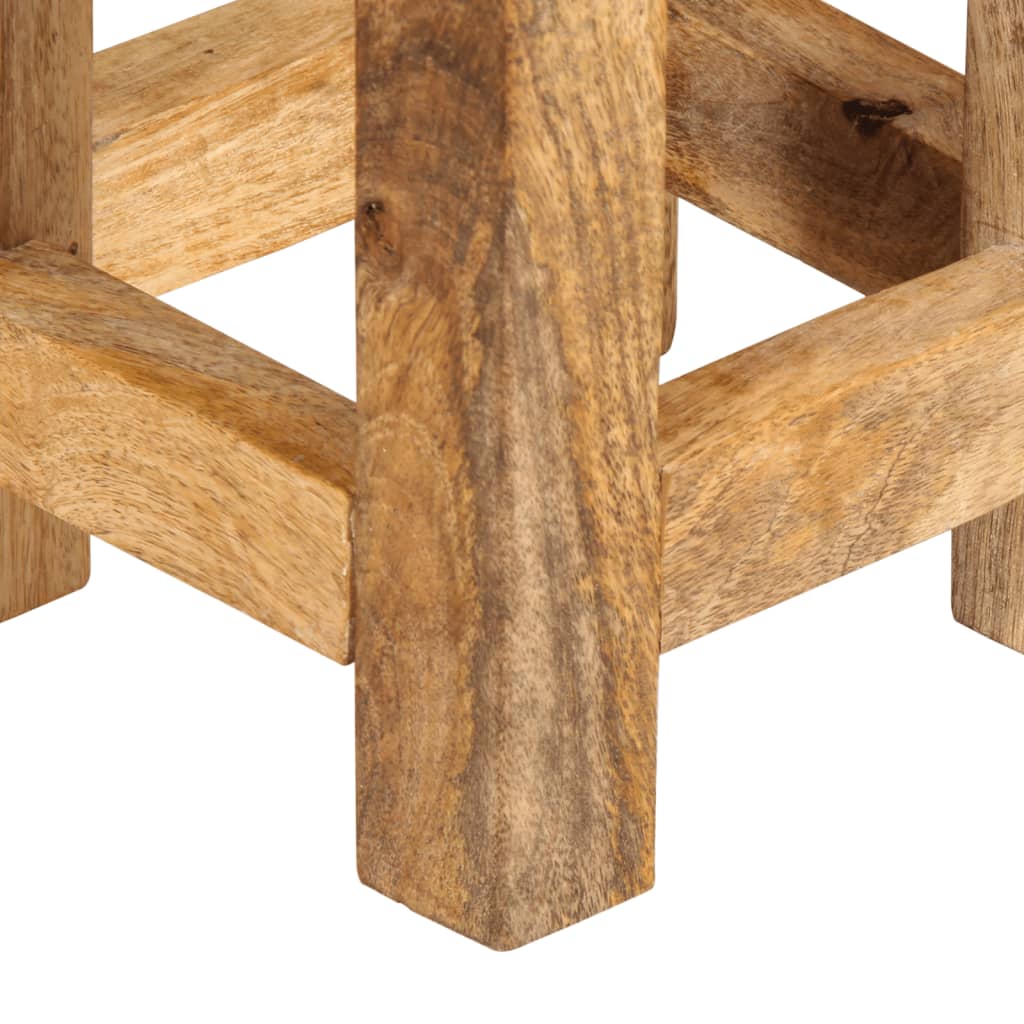 Stablebare sidebord 3 stk grovt heltre mangotre