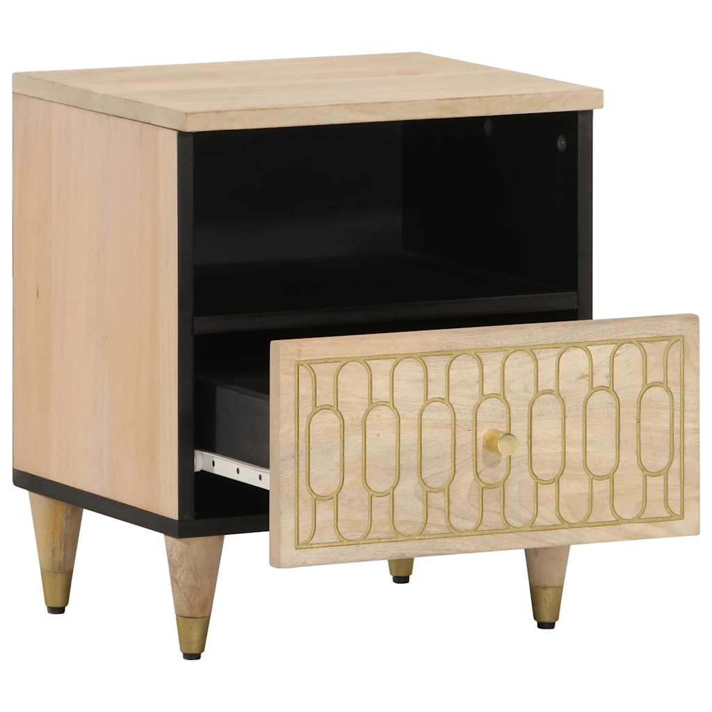 Nattbord 2 stk 40x33x46 cm heltre mango