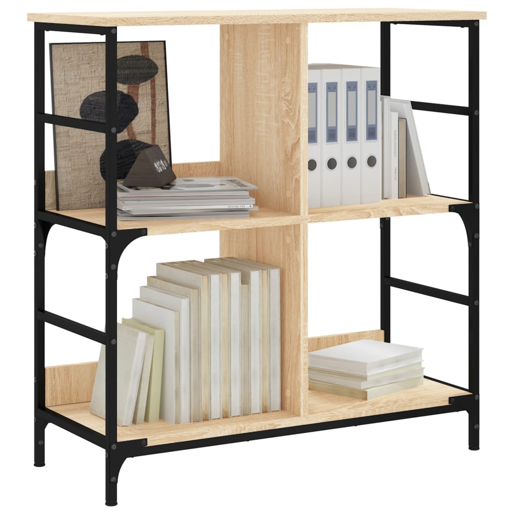 Bokhylle sonoma eik 78,5x33x82 cm konstruert tre