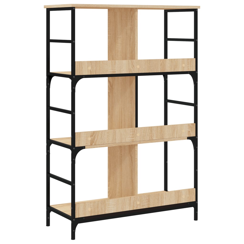 Bokhylle sonoma eik 78,5x33x117,5 cm konstruert tre